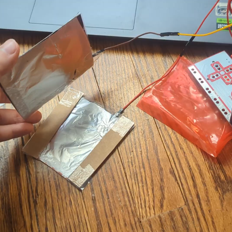 So because my pieces were smaller than in the video, I removed the middle cardboard pieces for more touching/interactive space.